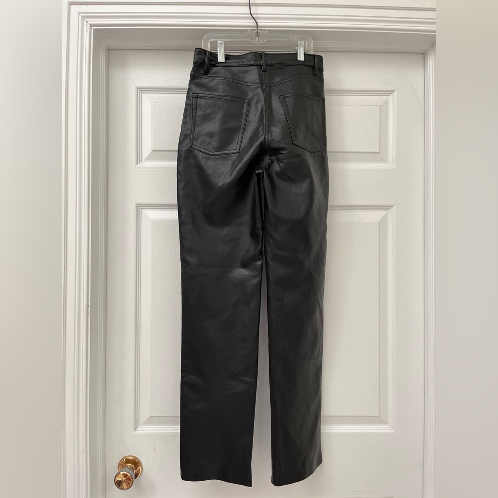 Wilfred faux leather ladies small Black Pants - Picture 2 of 9